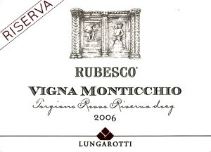 Rubesco 2007 - Etichetta